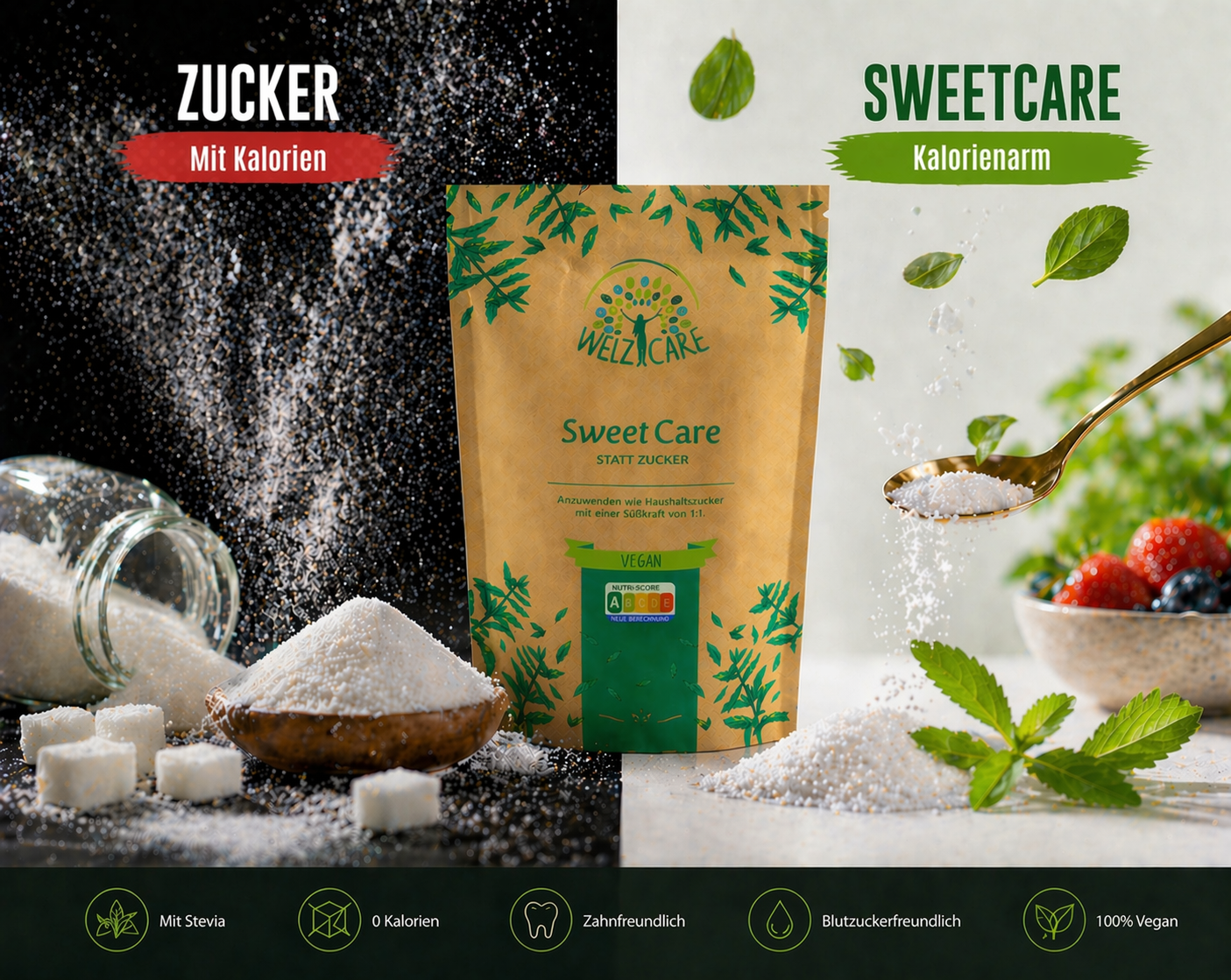 Sweetcare statt Kristallzucker